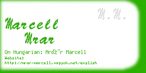 marcell mrar business card